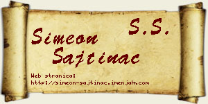 Simeon Šajtinac vizit kartica